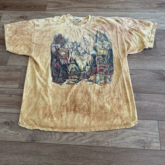 Vintage Ragtops Native Thrashed Distressed Shirt 90s - Picture 1 of 11
